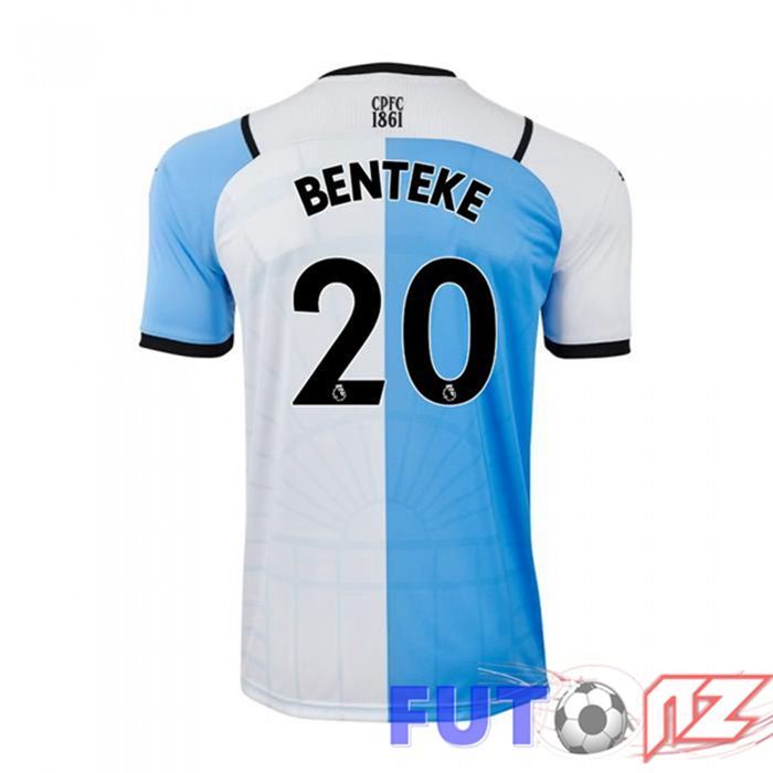 Camiseta Crystal Palace (BENTEKE 20) Tercera Blanco/Azul 2021/22