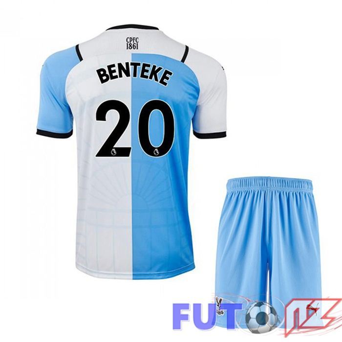 Camiseta Crystal Palace (BENTEKE 20) Ninos Tercera Blanco/Azul 2021/22