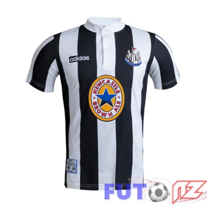 Camiseta Newcastle United Retro Primera Blanco Negro 1995-1997