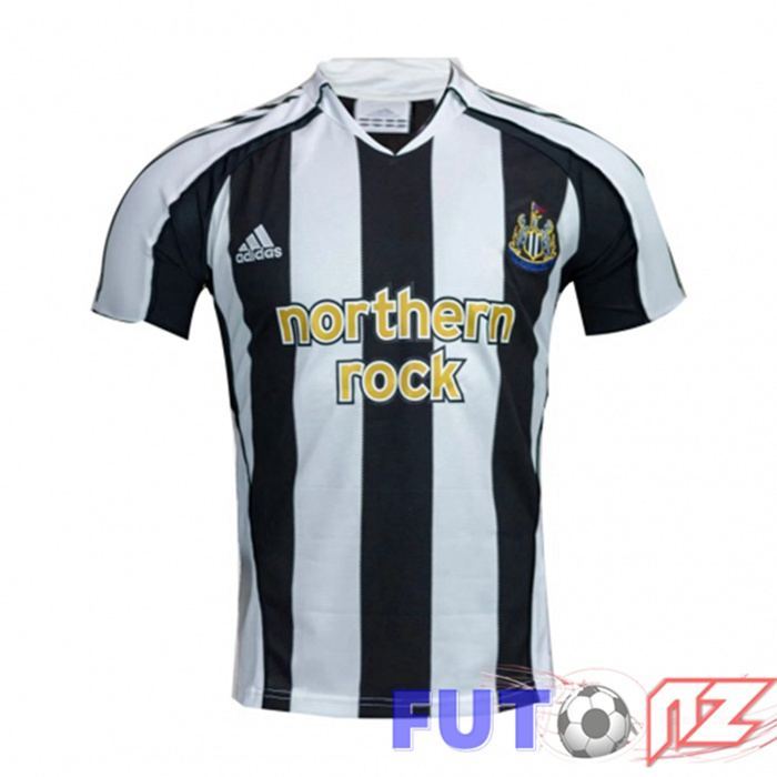 Camiseta Newcastle United Retro Primera Blanco Negro 2005-2006
