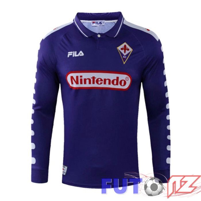 Camiseta ACF Fiorentina Retro Primera Purple Manga Larga 1998-1999