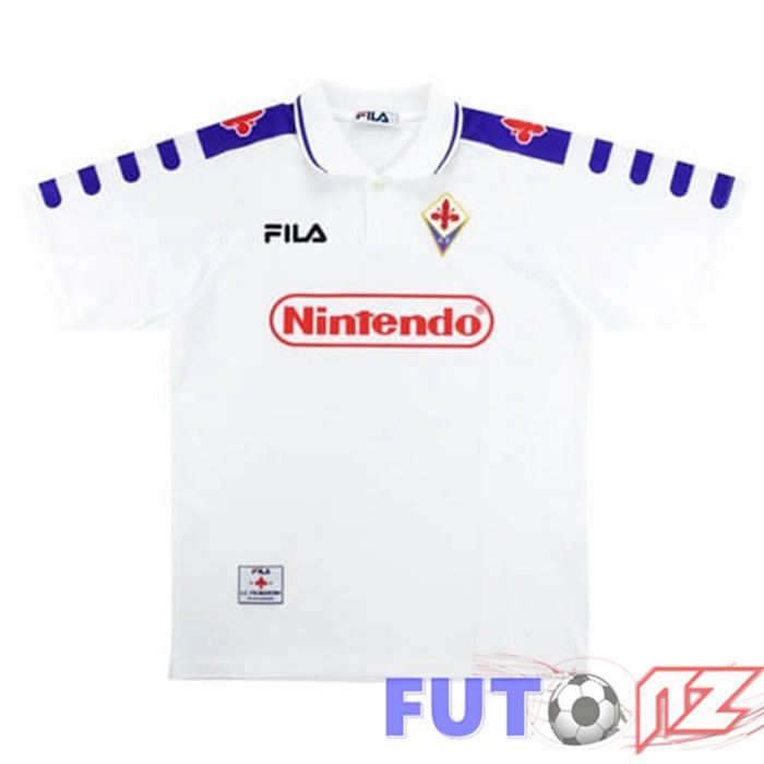 Camiseta ACF Fiorentina Retro Segunda Blanco 1998-1999
