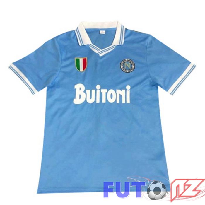 Camiseta SSC Napoli Retro Primera Azul 1986-1987