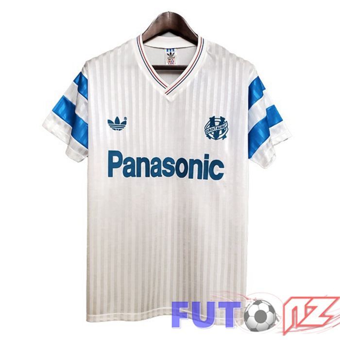 Camiseta Marsella OM Retro Primera Blanco 1990