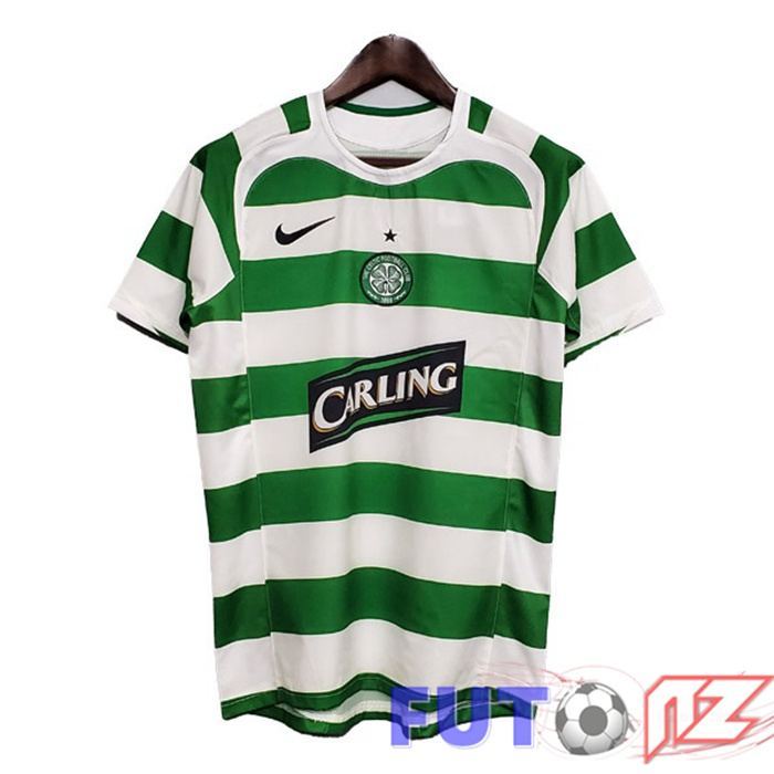 Camiseta Celtic FC Retro Primera Verde Blanco 2005-2006