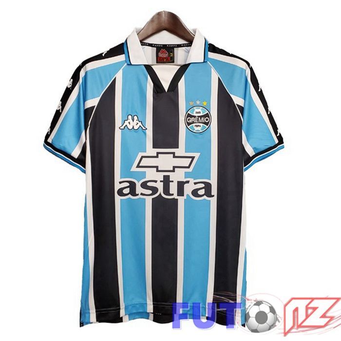 Camiseta Gremio Retro Primera Azul Negro 2000