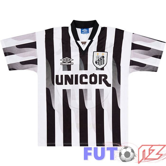 Camiseta Santos FC Retro Segunda Negro Blanco 1998