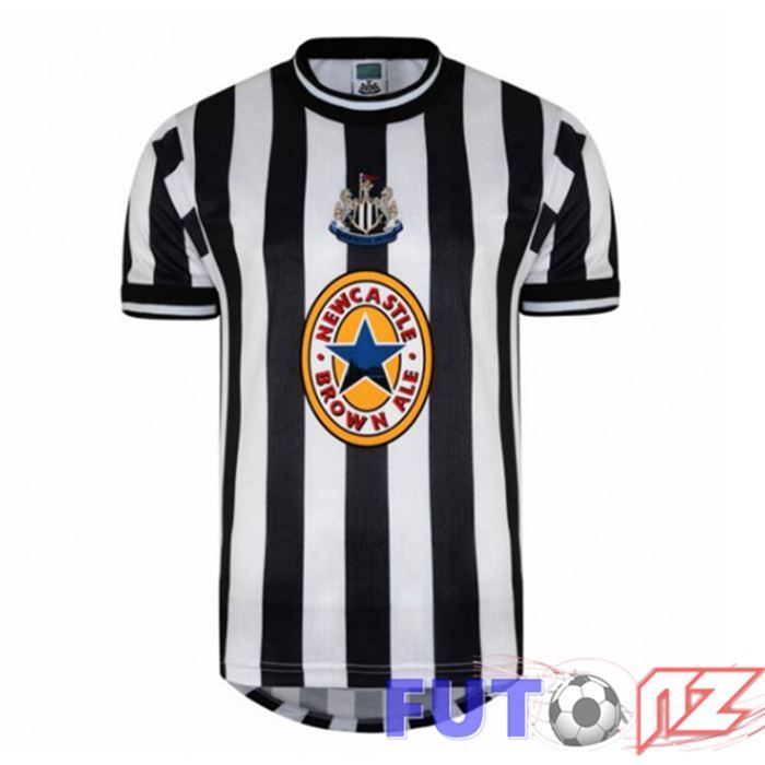 Camiseta Newcastle United Retro Primera Negro Blanco 1997-1999