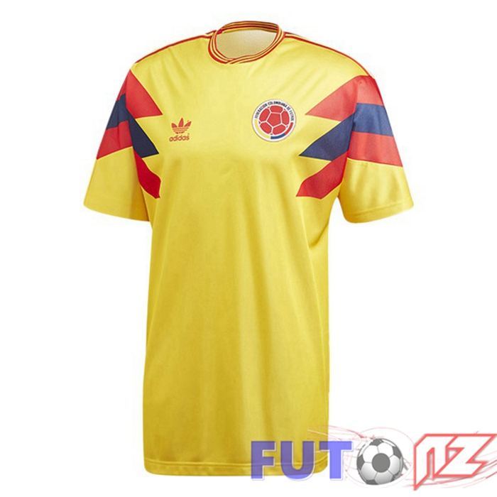 Camiseta Colombia Retro Primera Amarillo 1990