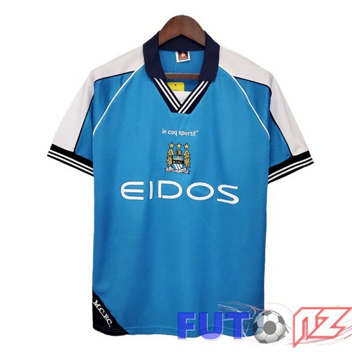 Camiseta Manchester City Retro Primera Azul 1999-2001