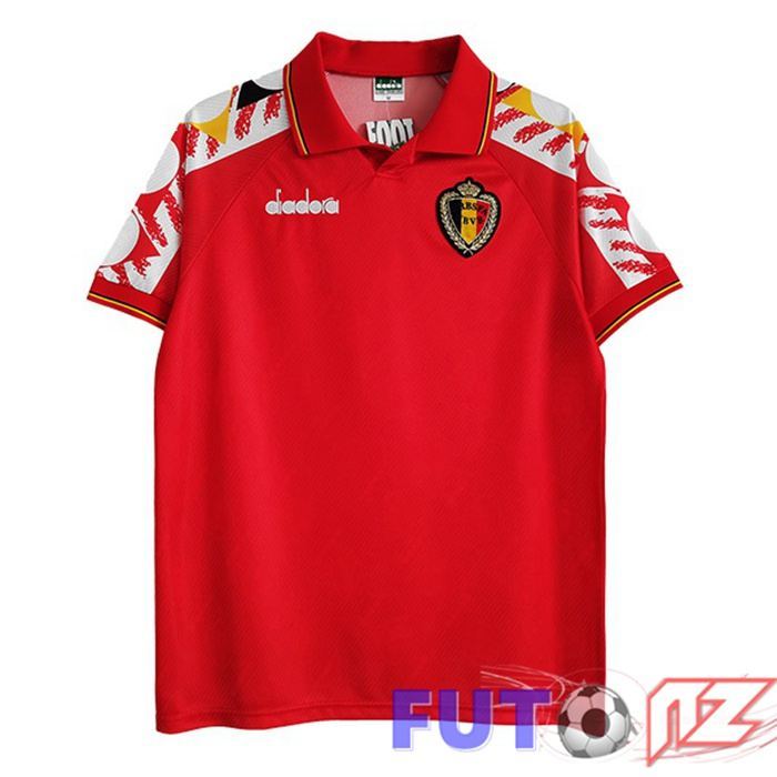 Camiseta Bélgica Retro Primera Rojo 1995