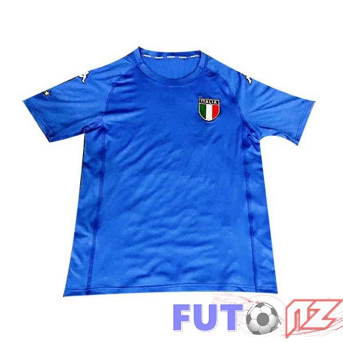 Camiseta Copa Del Mundo Italia Retro Primera Azul 2002