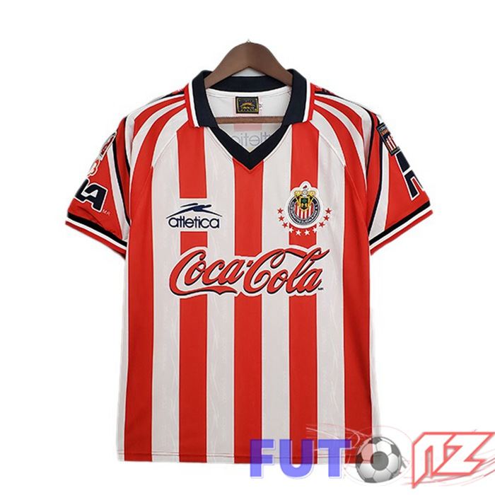 Camiseta CD Guadalajara Retro Primera Rojo Blanco 1998-1999