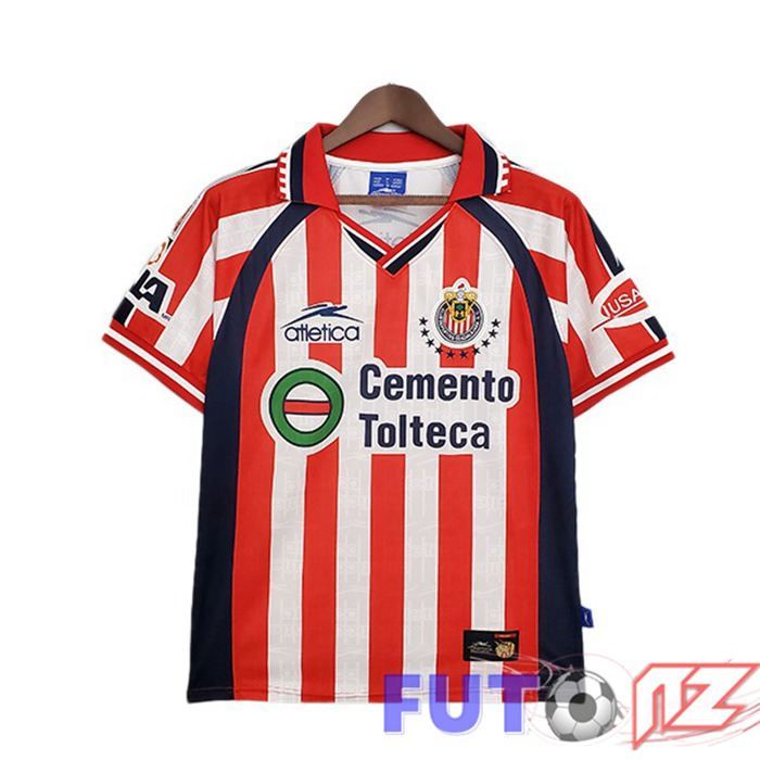 Camiseta CD Guadalajara Retro Primera Rojo Blanco 1999-2000