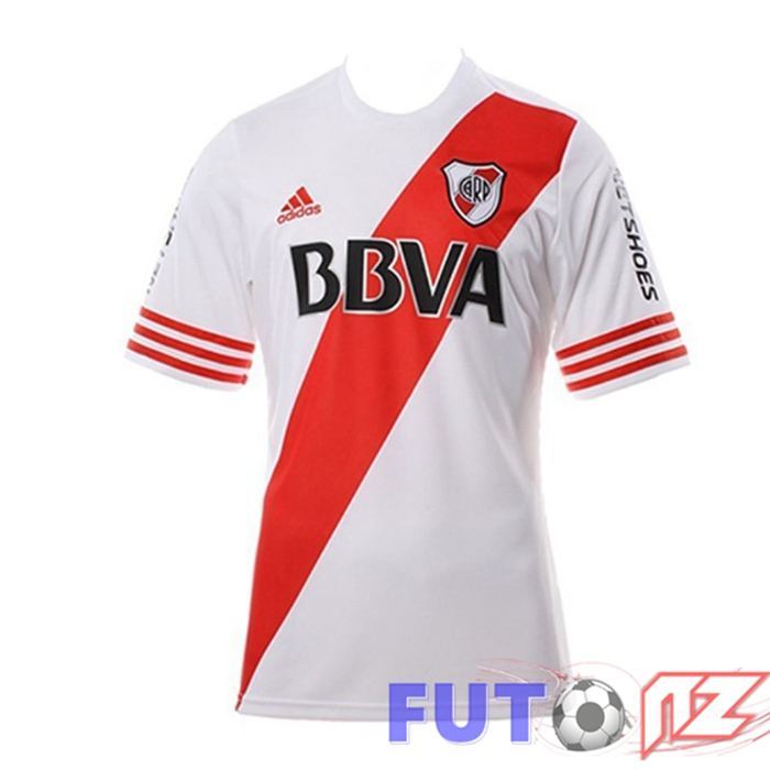 Camiseta River Plate Retro Primera Blanco Rojo 2015-2016