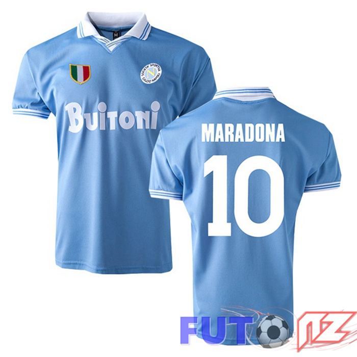 Camiseta SSC Napoli Retro Primera MARADONA #10 1986-1987