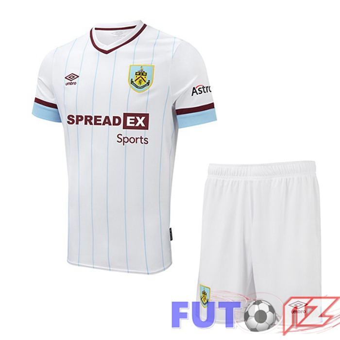 Camiseta Burnley Ninos Segunda Blanco Castaño 2021/22
