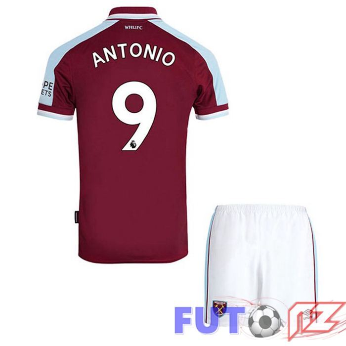 Camiseta West Ham United (ANTONIO 9) Ninos Primera Rojo 2021/22