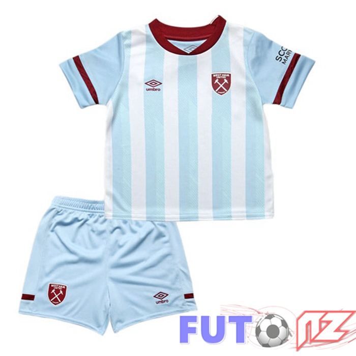 Camiseta West Ham United Ninos Segunda Azul 2021/22