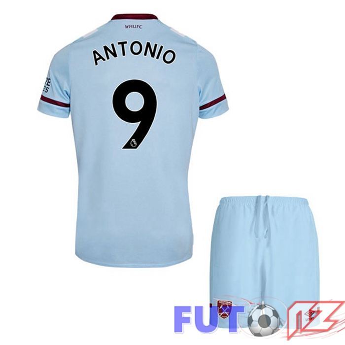 Camiseta West Ham United (ANTONIO 9) Ninos Segunda Azul 2021/22
