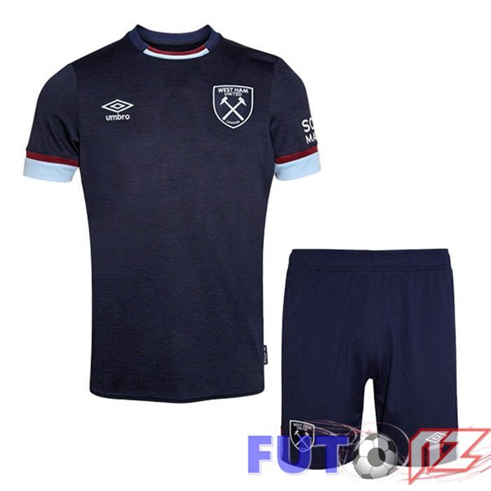 Camiseta West Ham United Ninos Tercera Azul 2021/22