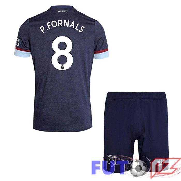 Camiseta West Ham United (P.FORNALS 8) Ninos Tercera Azul 2021/22