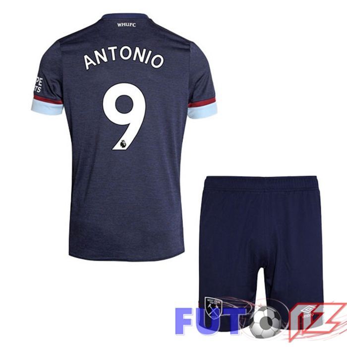 Camiseta West Ham United (ANTONIO 9) Ninos Tercera Azul 2021/22