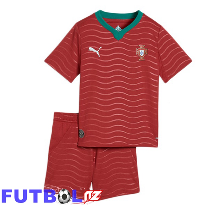 Camisetas De Futbol Portugal Ninos Primera Rojo 2026/2027 Camisetas De Futbol Portugal Ninos Primera Rojo 2026/2027