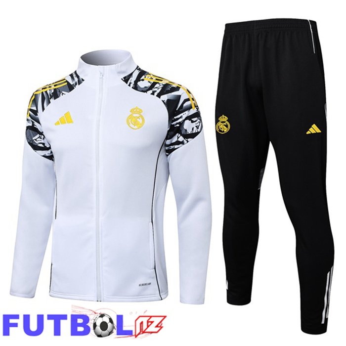 Chandal Equipos De Futbol - Chaqueta Real Madrid Blanco 2026/2027 Chandal Equipos De Futbol - Chaqueta Real Madrid Blanco 2026/2027