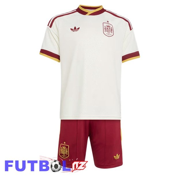 Camisetas De Futbol España Ninos Segunda Blanco 2026/2027 Camisetas De Futbol España Ninos Segunda Blanco 2026/2027